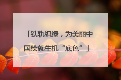 铁轨织绿，为美丽中国绘就生机“底色”
