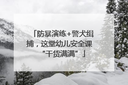 防暴演练+警犬缉捕，这堂幼儿安全课“干货满满”