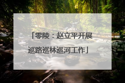 零陵：赵立平开展巡路巡林巡河工作