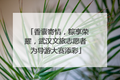 香囊寄情，粽享荣耀，武汉文旅志愿者为导游大赛添彩