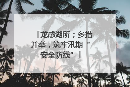 龙感湖所；多措并举，筑牢汛期“安全防线”