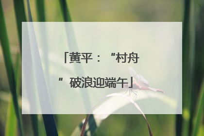 黄平：“村舟”破浪迎端午