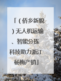 （侨乡新貌）无人机运输、智能分拣 科技助力浙江杨梅产销
