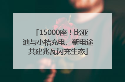 15000座！比亚迪与小桔充电、新电途共建兆瓦闪充生态