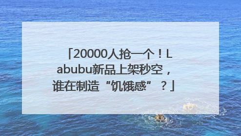 20000人抢一个！Labubu新品上架秒空，谁在制造“饥饿感”？