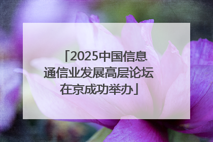 2025中国信息通信业发展高层论坛在京成功举办