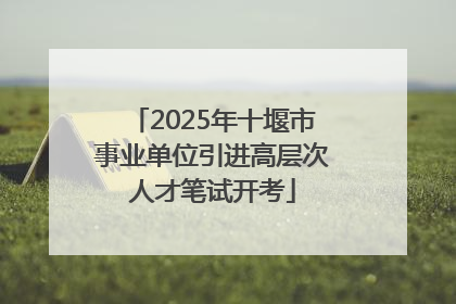 2025年十堰市事业单位引进高层次人才笔试开考