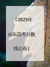 2025年山东高考分数线公布