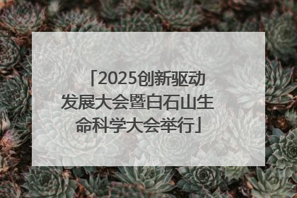 2025创新驱动发展大会暨白石山生命科学大会举行