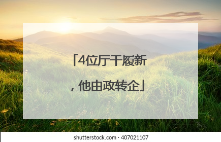 4位厅干履新，他由政转企