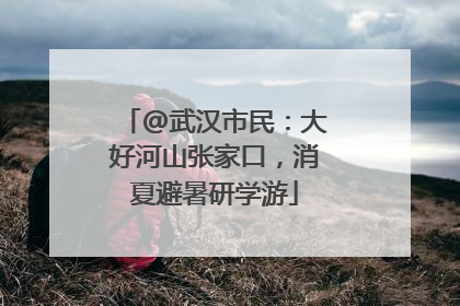 @武汉市民：大好河山张家口，消夏避暑研学游