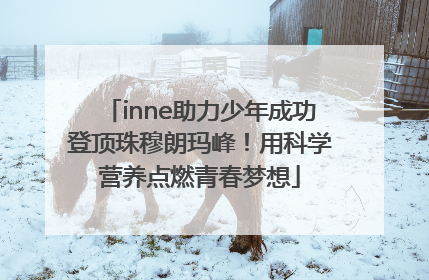inne助力少年成功登顶珠穆朗玛峰！用科学营养点燃青春梦想